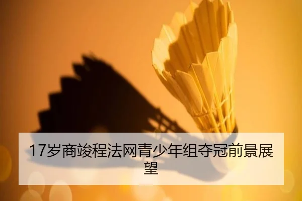 17岁商竣程法网青少年组夺冠前景展望