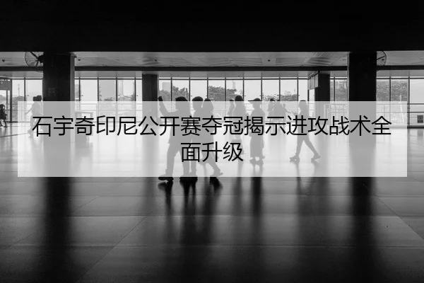 石宇奇印尼公开赛夺冠揭示进攻战术全面升级